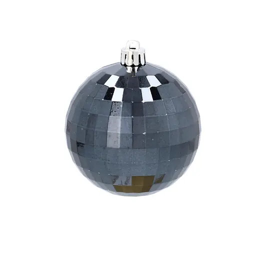 Елочные шарики Chomik пластиковые графит с перламутром 8 см 9 шт. (GIF3041) - фото 5