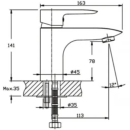 Смеситель для умывальника Haiba Columbia 001 HB0038 Хром - фото 2