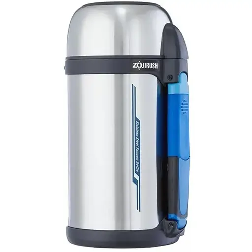 Термос Zojirushi SF-CС13ХA 1.3 л (складная ручка + ремешок) Steel