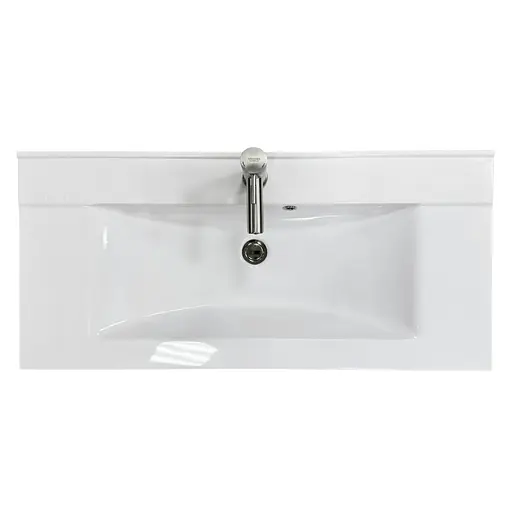 Набір для ванної кімнати Adamant раковина умивальник QUANTO 100 штучний камінь прямокутна з сифоном Click-Clack + змішувач - фото 6