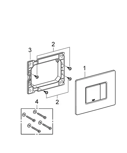 Клавіша змиву для унітазу, нержавіюча сталь Grohe Skate Cosmopolitan 38776SD0, Нержавіюча сталь - фото 5