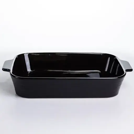 Форма для запікання порцелянова Yiwu 2.3 л 31х21х6 см чорна для запіканки овочів м'яса S12926 - фото 1