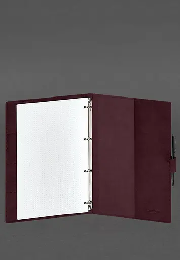 Шкіряний блокнот А4 (софт-бук) 9.2 бордовий Crazy Horse - фото 5