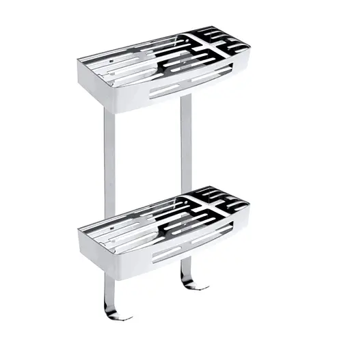 Мильниця Bemeta Cytro подвійна із нержавіючої сталі 102308241, Хром - фото 1