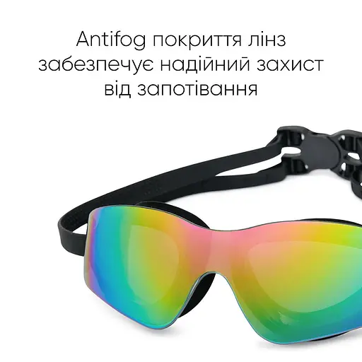 Окуляри для плавання Renvo Parma Уні Anti-fog Чорний Різнокольоровий OSFM (2SG500-0109) - фото 6