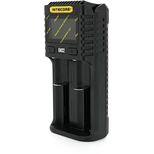 Зарядное устройство универсальное Nitecore Digicharger UMS2, 2 канала, LCD дисплей, поддерживает Li-ion, Ni-MH и Ni-Cd AA(R6), ААA(R03), С(R14)