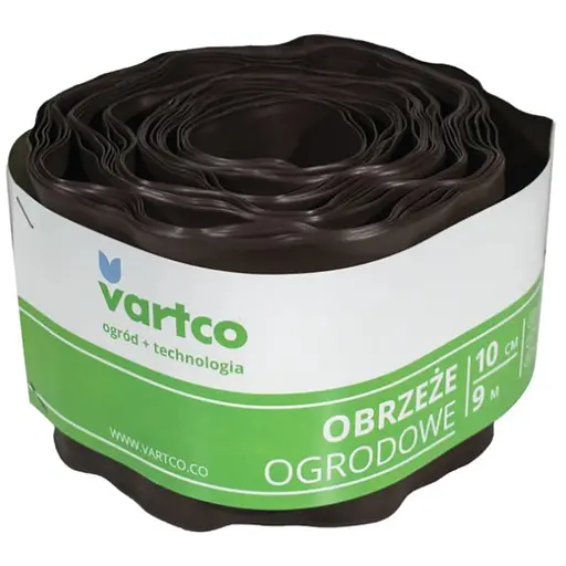 Бордюрна стрічка VARTCO 9 м х 10 см коричневий БОРЛ0004 - фото 1