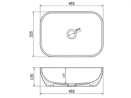 Умивальник Mexen Rita black matt gold Edge накладний MEX-21084575, Золотий - фото 6
