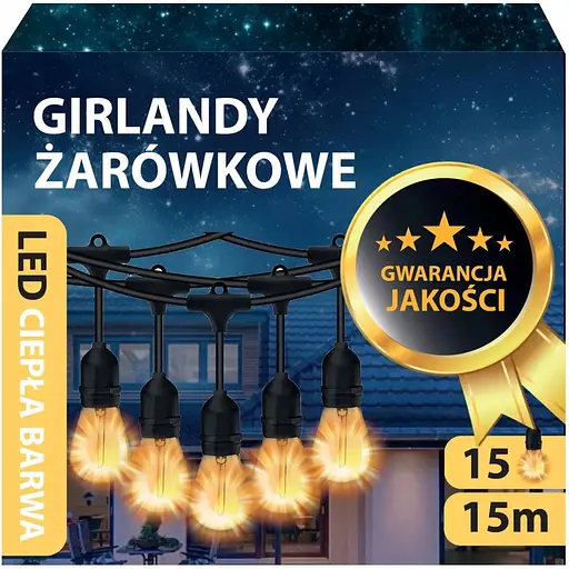 Светодиодная гирлянда OldBro для сада и террасы с теплым светом