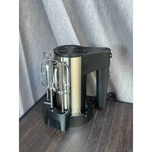 Ручний міксер Grunhelm GRM629 з підставкою для дому 5 швидкостей 2 насадки Чорний 400 Вт - фото 3