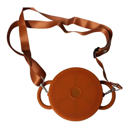 Безопасная пищевая силиконовая складная чашка oldbro 450 мл orange dark - фото 6