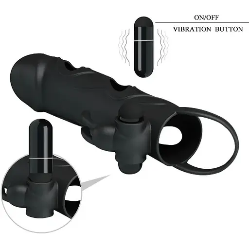 Насадка с вибрацией Pretty Love BI-026216A, Черный - фото 7