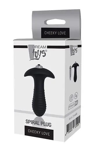 Анальна пробка з вібрацією Dream Toys Spiral Plug 9 см (чорний) - фото 5