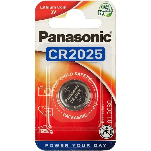 Батарея Panasonic CR 2025 BLI 1 Lithium