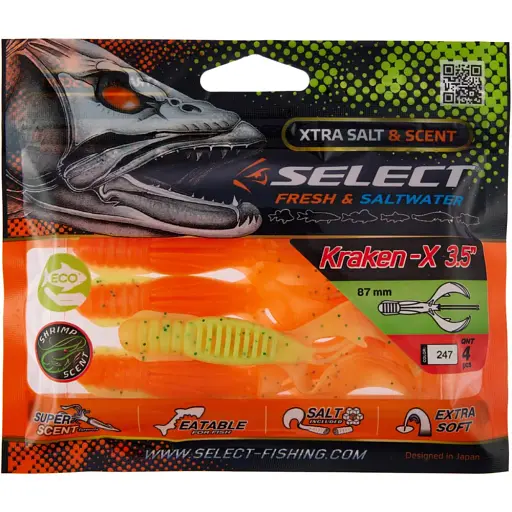 Силікон Select Kraken-X 3.5" #247 (4 шт/уп) - фото 2