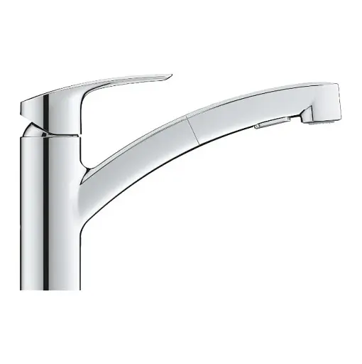 Змішувач для кухні Grohe Eurosmart з висувним виливом Хром 30412 - фото 3