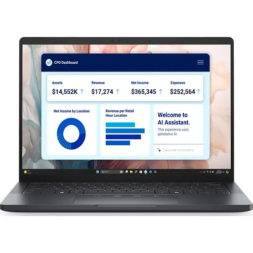 Dell Ноутбук Pro 13 13.3" QHD+ Touch, Intel U7 268V, 32GB, F512GB, UMA, Win11P, черный - фото 1