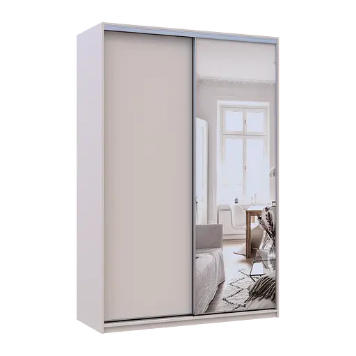 Шафа купе Doros Сіті Лайт Кашемір 1 ДСП / 1 дзеркало 150х60х225 (80736353) - фото 2