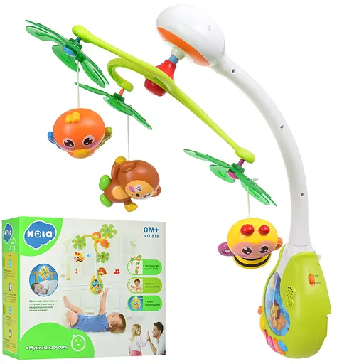 Карусель музыкальная 818 Hola на кроватку, в коробке (6903143437013) - фото 1