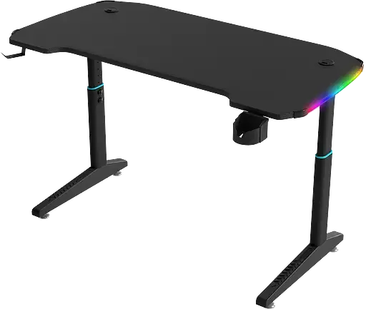 Геймерский компьютерный стол GT Racer T-1221 (120x60x71-79) Black - фото 3