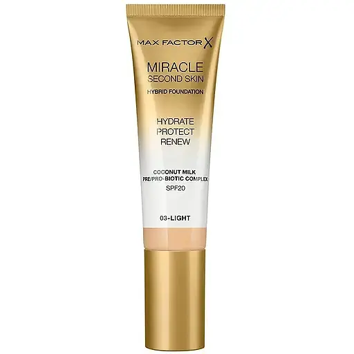 Тональна основа Max Factor Miracle Second Skin тон 03 (Light) 30 мл - фото 1