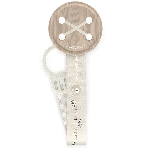 Клипса для пустышки Suavinex Wild & Free светло-бежевая (309130)