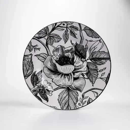 Столовий сервіз золотий на 6 персон 18 предметів набір фарфорових тарілок для сервірування столу сервіз тарілок Yiwu HP-HK-A4 - фото 6