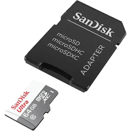 Карта памяти SanDisk microSDXC 64 GB UHS-I Ultra A1 + SD Adapter (SDSQUNR-064G-GN3MA) [141591] - фото 2