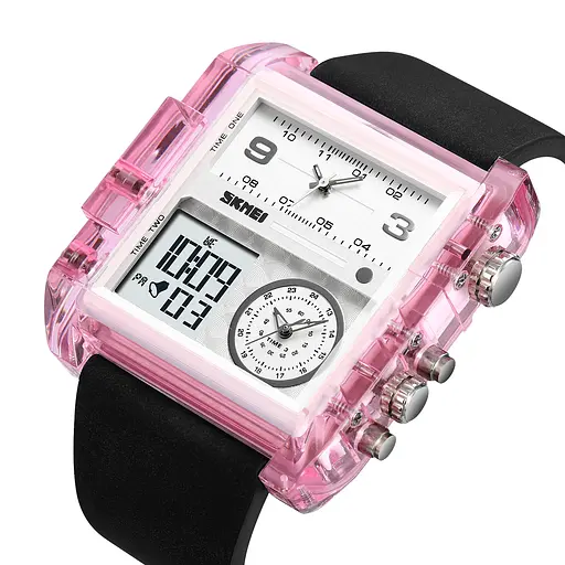 Наручний годинник чоловічий 2020PK Pink-Transparent Skmei acs0030385 - фото 2