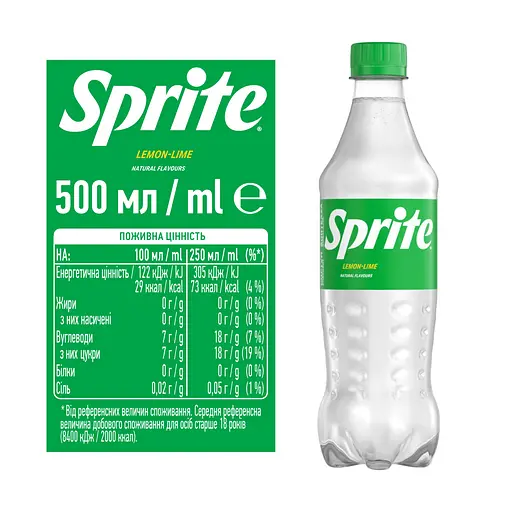 Напій Sprite безалкогольний сильногазований 0.5 л - фото 3