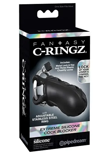 Пояс верности мужской Pipedream Fantasy C-Ring Hardcore Cock Blocker 9.5 см черный - фото 7
