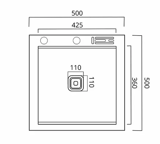 Кухонная мойка Platinum HANDMADE с подставкой для ножей (SP000040746) - фото 6
