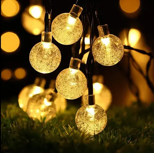 Гирлянда SunLamp Хрустальные слои 100 LED 2 м на солнечной батарее - фото 2