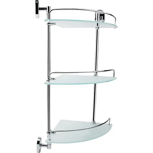 Полка для ванной комнаты угловая Kroner KRM Elbe - ACG2907-3 CV022867, Хром - фото 1