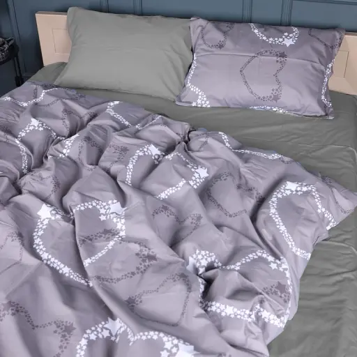 Простирадло MirSon Сатин 22-1389 Loving Hearts 150х220 см (2200010563320) - фото 2