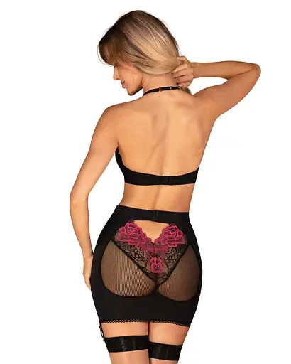 Сексуальный комплект Obsessive Rosenty XL/2XL черный - фото 2