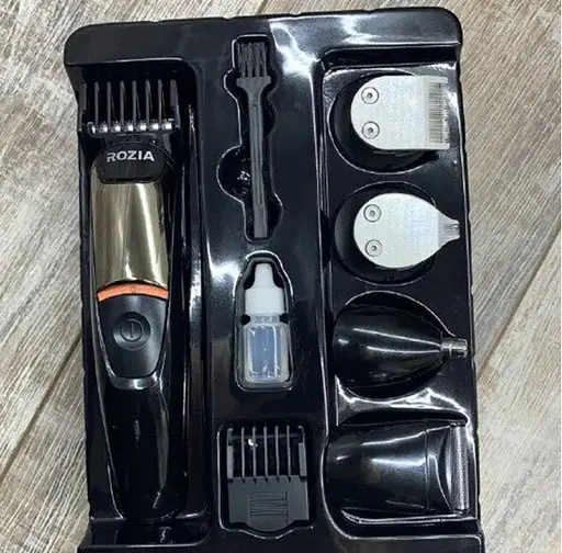 Універсальний чоловічий мультитриммер для бороди вусів, носа і тіла Rozia HQ-5900 6 в 1 машинка для стрижки - фото 2