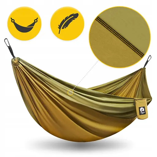 Туристический гамак Mountain Goat 300 x 200 см двухместный, подвесной Olive (P-5905973403139) - фото 5