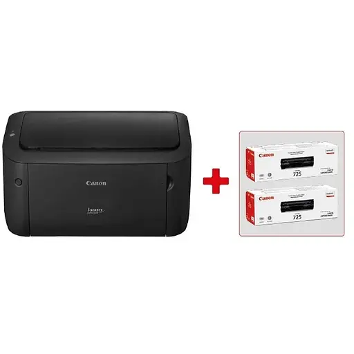 Принтер А4 Canon i-SENSYS LBP6030B (8468B042AA) + 2 картриджа Canon 725