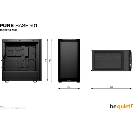 Корпус be quiet! Pure Base 501 Airflow Black (BG074) [134558] - фото 8