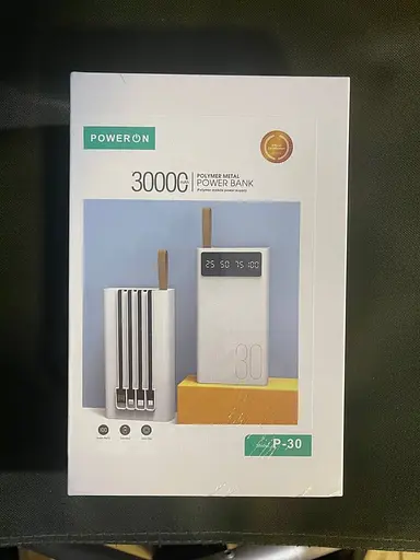 Зовнішній акумулятор Power On 30000mAh Універсальна батарея (Білий) - фото 2