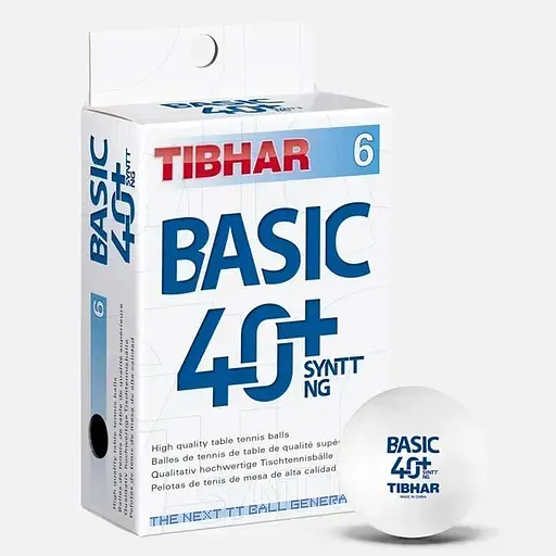 Мячи для настольного тенниса Tibhar Basic 40+ SYNTT NG 6 шт. (85511200) - фото 2