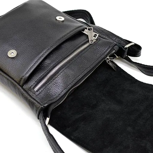 Кожаная мужская сумка через плечо TARWA 22х27х4 см sum0025819 - фото 5