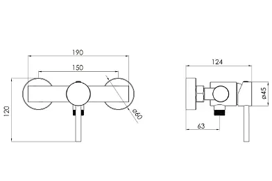 Змішувач для душу Volle Cruze de la noche 1547.100104 - фото 2