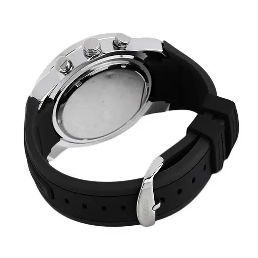 Чоловічий класичний наручний годинник Skmei 9128 (Чорний з чорним циферблатом) - фото 3