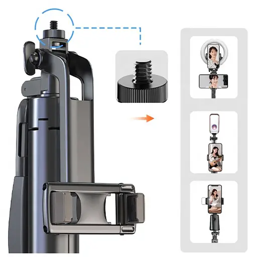 Штатив-тренога Adyss A55P с пультом 1.7 m черный - фото 7