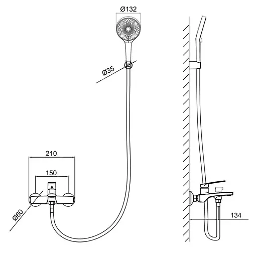 Смеситель для ванны Qtap Slavonice QTSLV259CRM48034 - фото 7