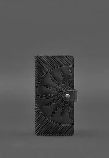 Кожаное женское портмоне 7.0 Инди Черный - фото 2