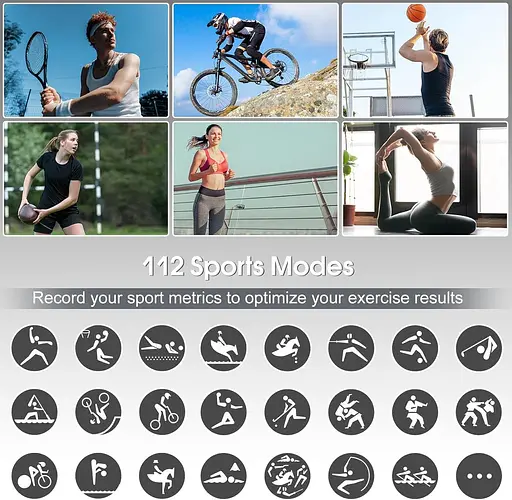 Розумний годинник для чоловіків і жінок Bluetooth, дзвінки, 1,85-дюймовий HD сенсорний годинник з сенсорним екраном та монітором - фото 4