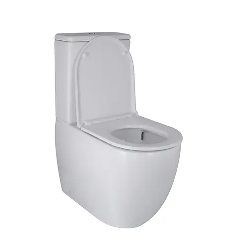 Унитаз-компакт Qtap Robin Ultra Quiet безободковый с сиденьем Soft-close QT13222128AUQ1W, Белый - фото 4